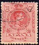 Spain 1909 Alfonso XIII 10 CTS Rojo Edifil 269. españa 1909 269. Subida por susofe